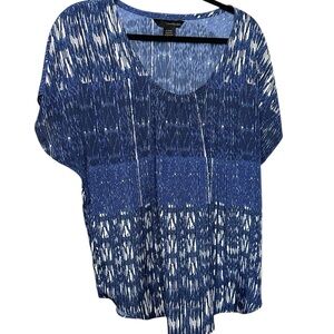 Calvin Klein Casual Blue Patterned Top